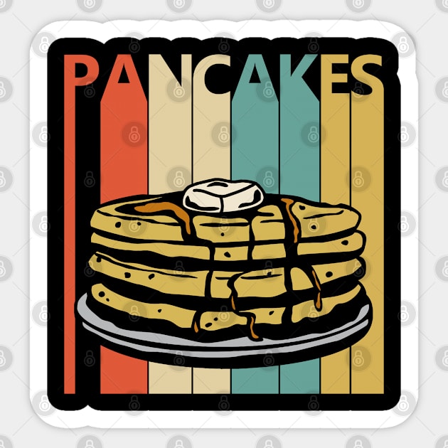 Vintage Pancakes Lover Gift Sticker by GWENT